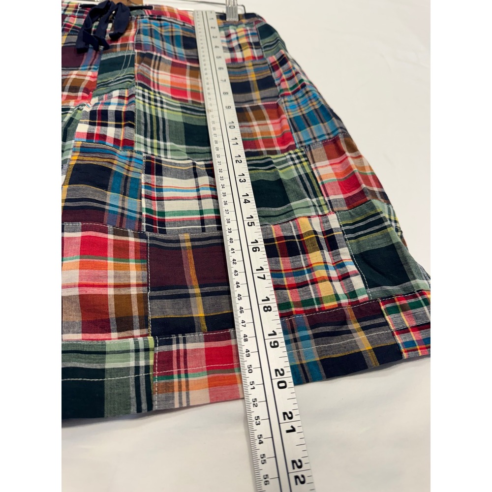 NorthStyle Patchwork Madras Skort Plaid Cotton Shorts Skirt M Multi Excellent - Picture 5 of 9
